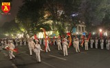 Đoàn nghi lễ Công an nhân dân biểu diễn chào mừng Kỷ niệm 75 năm ngày thành lập Quân đội nhân dân Việt Nam